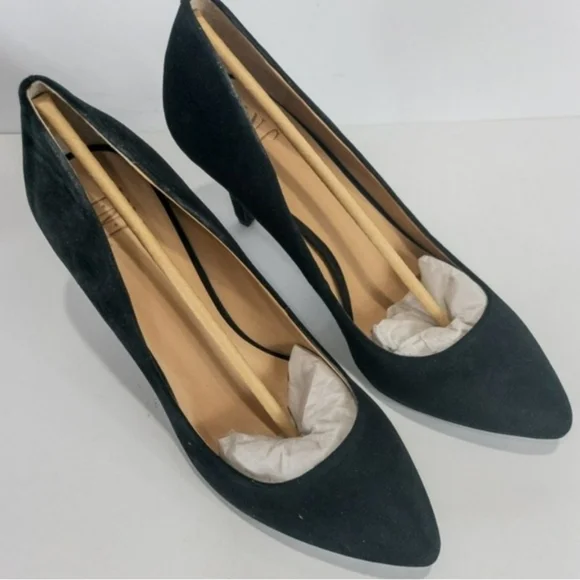 INC International Concepts Zitah Mid Heel Pumps Black Suede 10 - Picture 7 of 8